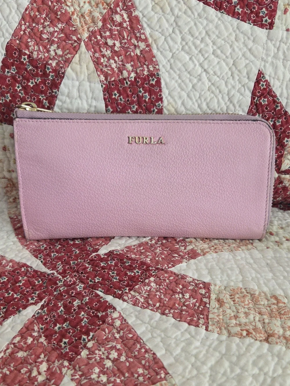 Furla Pink Zip-Around Leather Wallet